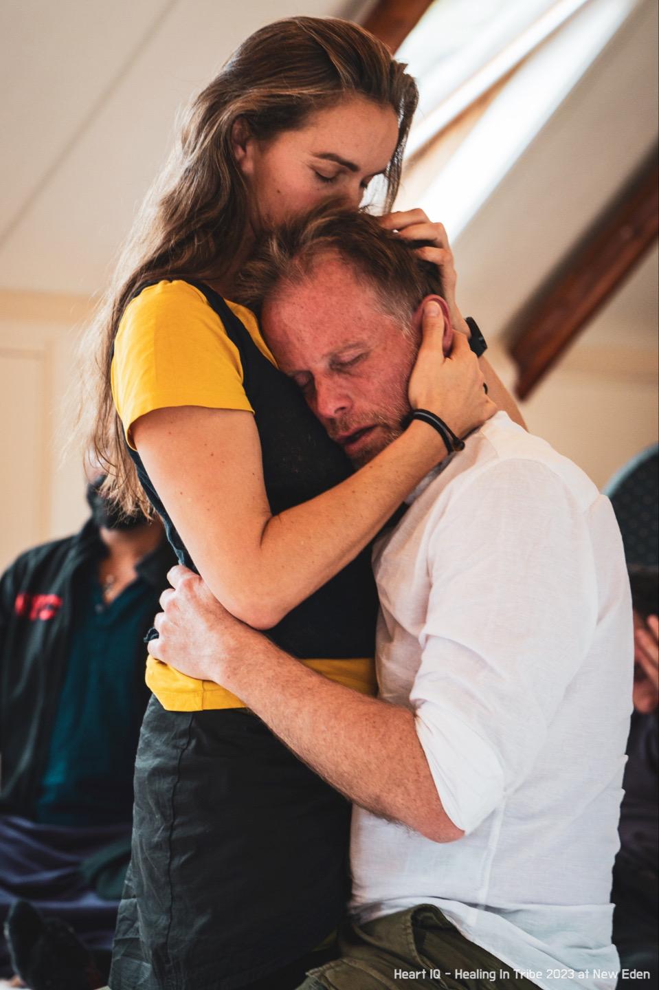 A participant being met while emotion moves through the body