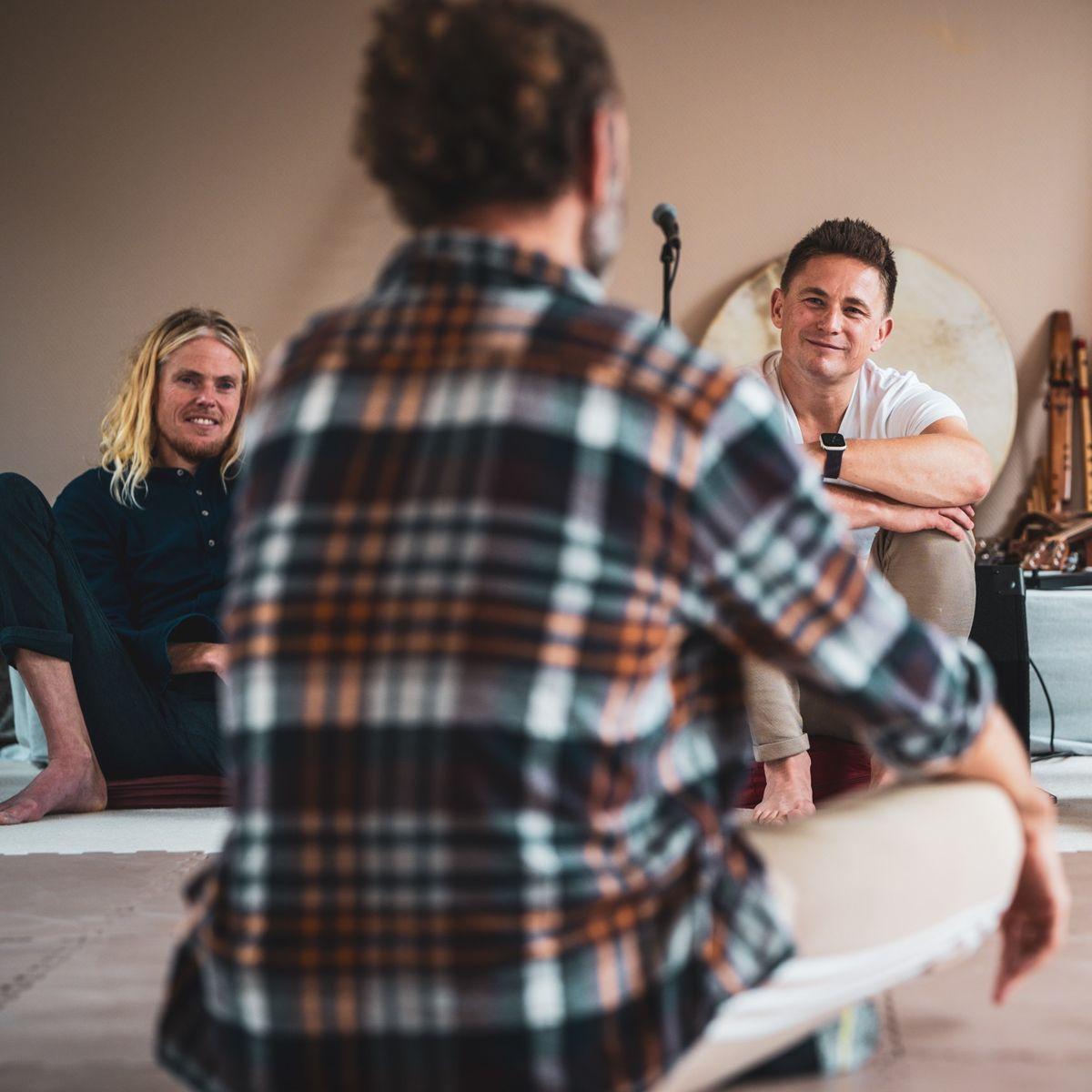 Christian Pankhurst listening to a participant in a Heart iQ circle