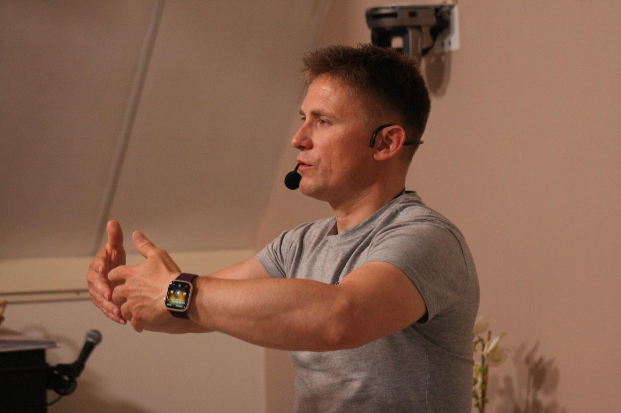 Christian Pankhurst teaching during Somatic Shadow and Circle Work training
