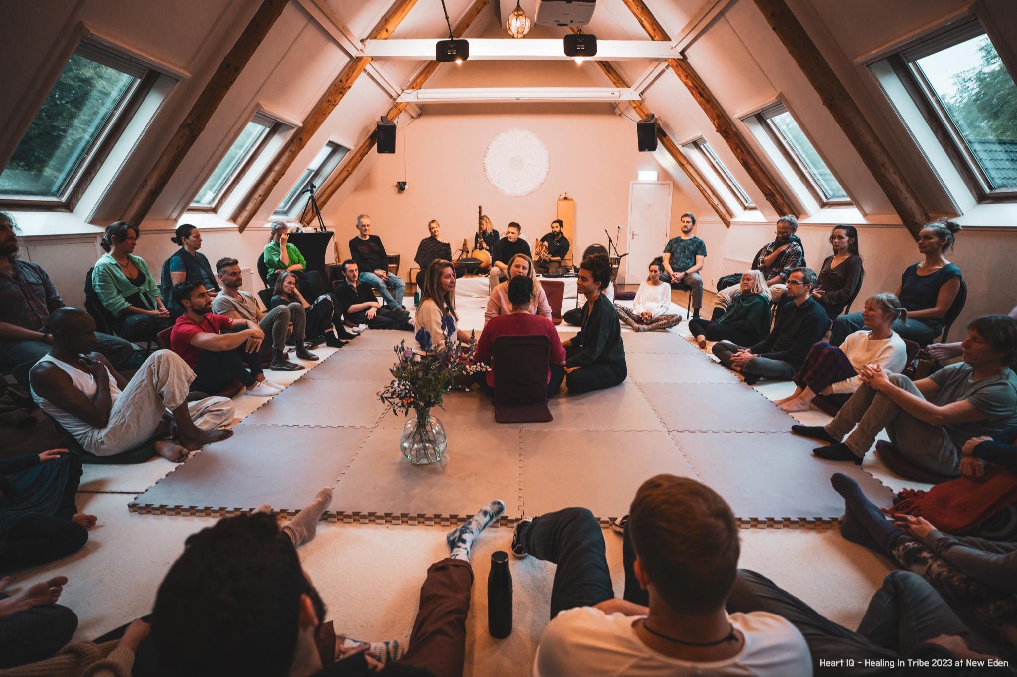 Heart iQ group circle at the Sanctuary