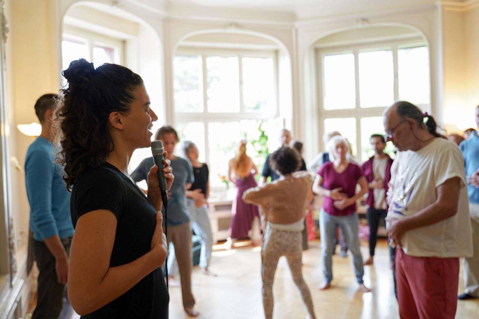 A participant sharing in a Heart iQ circle