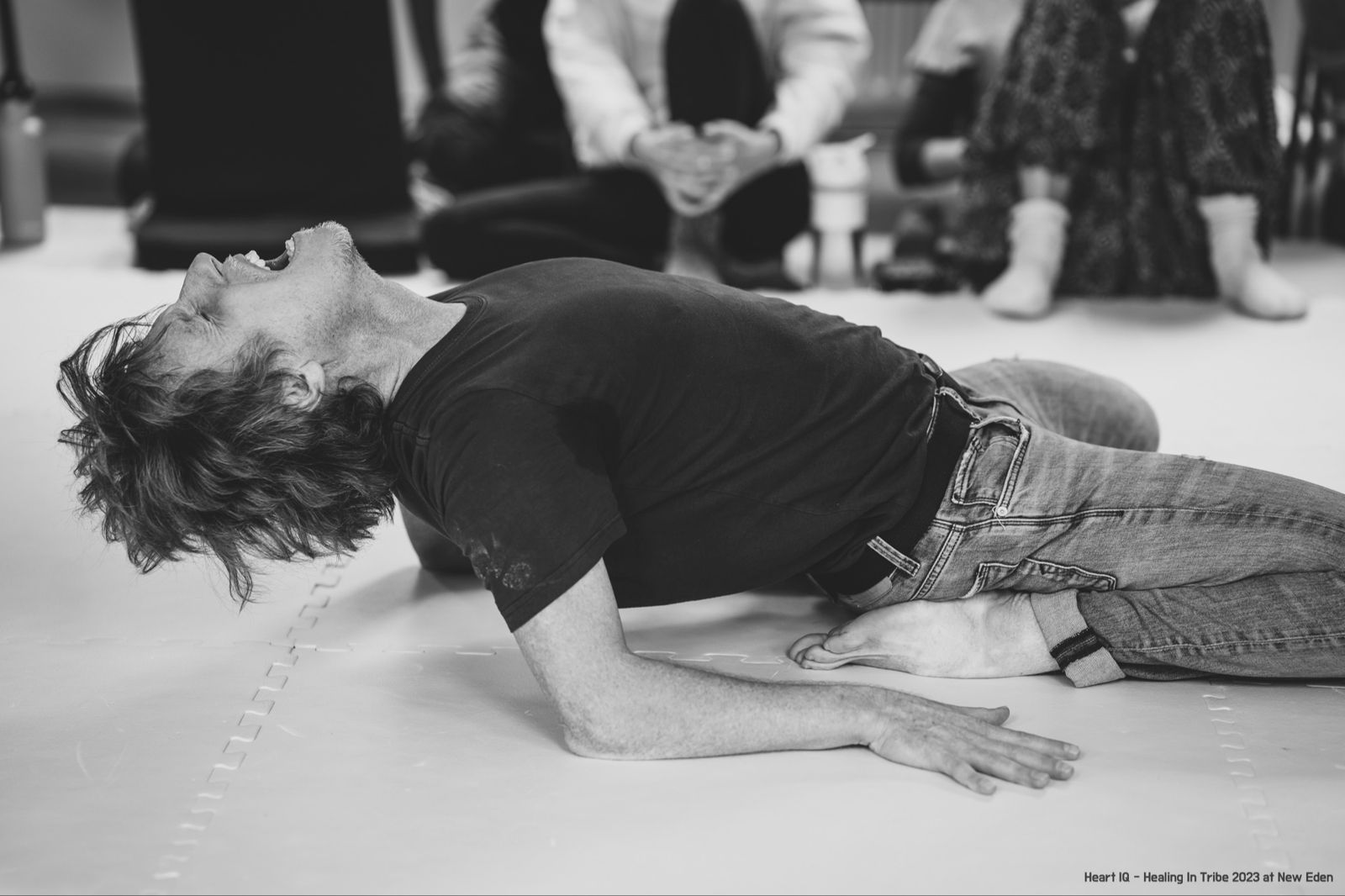 Release on the mat at Healing in Tribe, New Eden