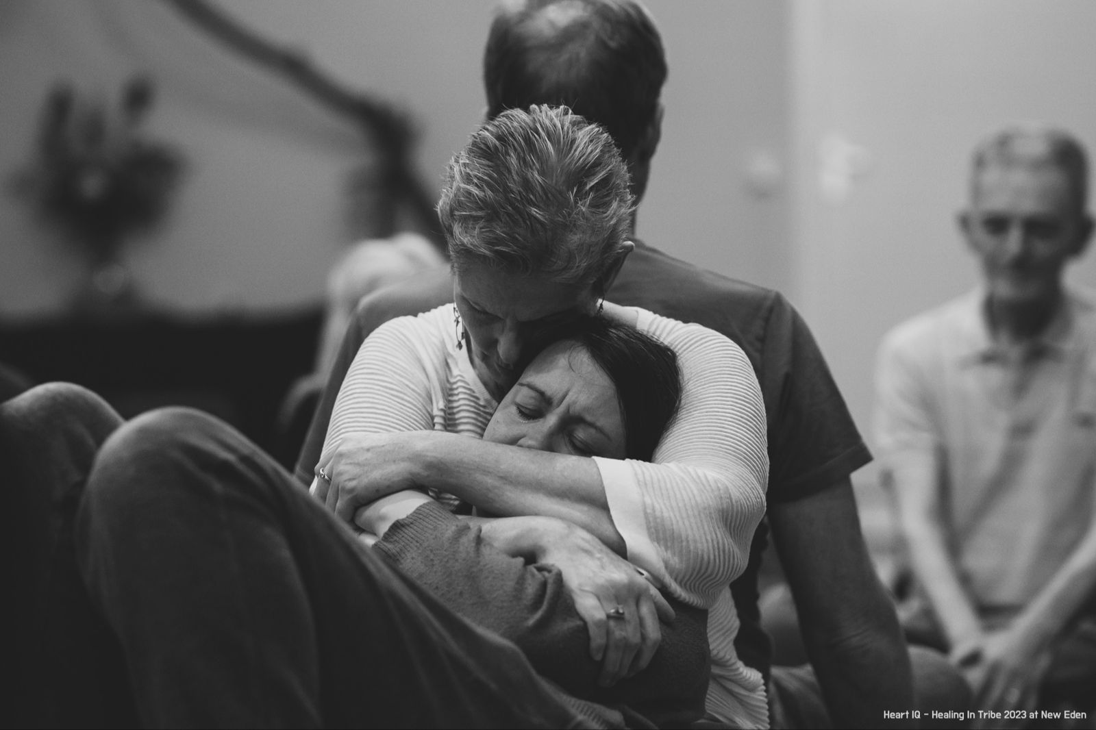 A participant held through grief at Healing in Tribe, New Eden