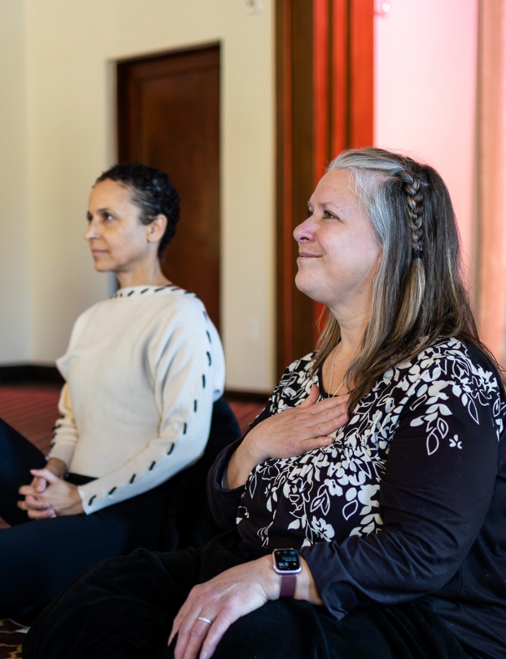 Two participants in a Heart iQ circle