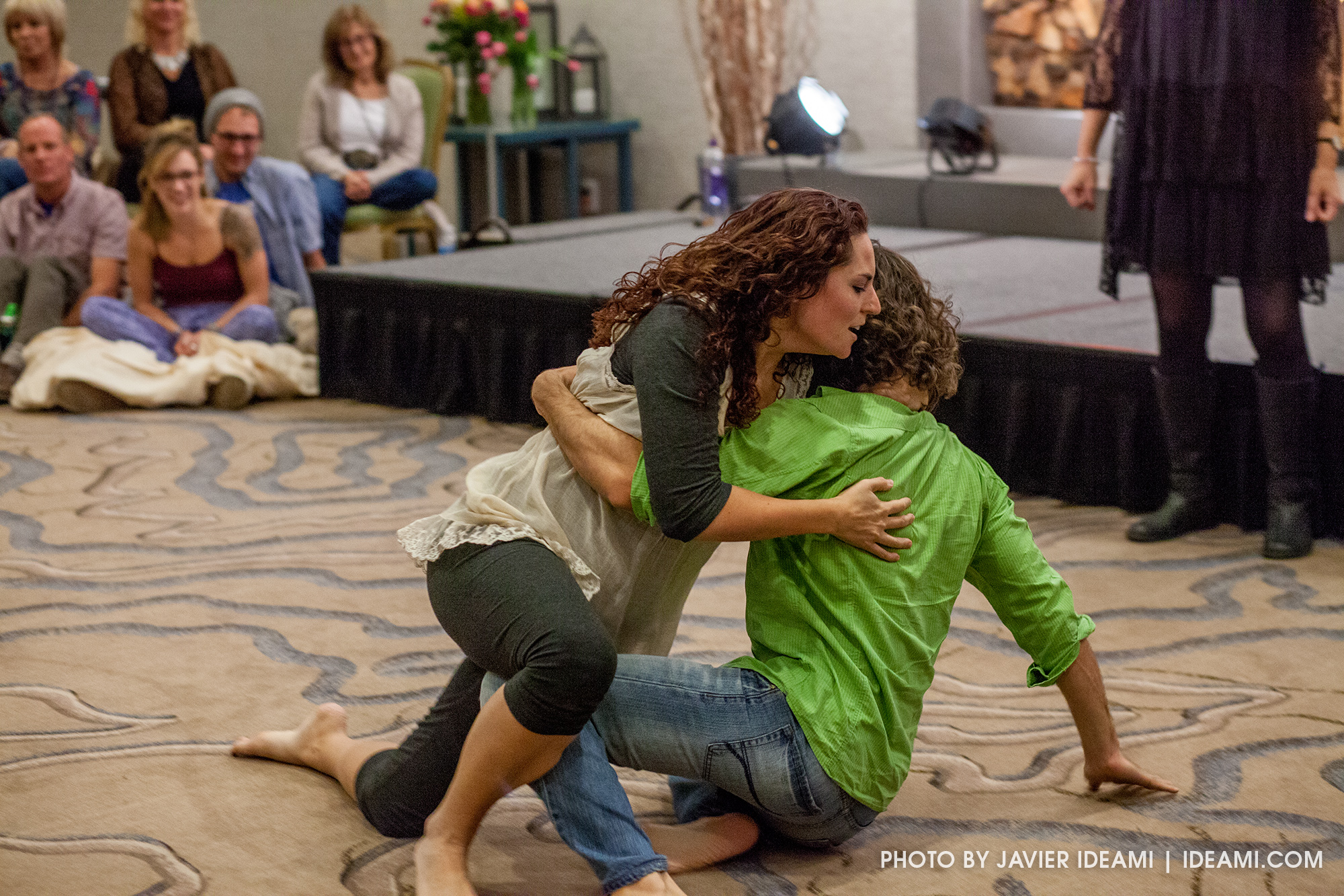 Partners practising together during the original live training